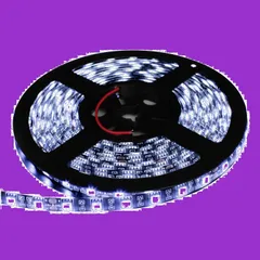 【在庫処分】(白色/黒ベース) 3チップ 5メートル 両端子 防水 24V LEDテープライト