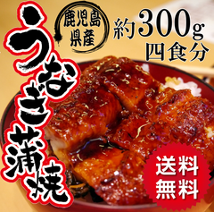うなぎ 蒲焼き 国産  蒲焼き カット鰻師 70〜80g×4パック 約300g