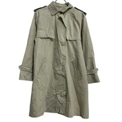 トレンチコート M 程 ホワイト ダブルボタン エポレット 秋冬 アウター 古着卸 アメリカ仕入 a612-7295