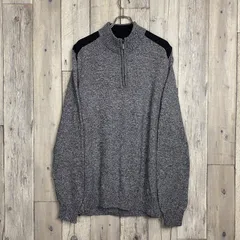 【 SEAN JOHN ショーンジョン 】ハーフジップ 霜降り ニット セーター 2XL