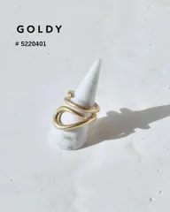 【SALE】GOLDY/ゴールディ/カーブド クロス リング/アクセサリー/5220401のサムネイル