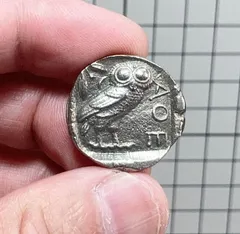 ギリシャ 銀貨 100ドラクマ 女神 アテナ 希少 １枚 MS 4/5 4/5】紀元前440年～404年 古代ギリシア アッティカ 女神
