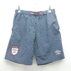 ◇ umbro アンブロ カジュアル スポーティー ウエストゴム　刺ロゴ ハーフパンツ サイズM ネイビー メンズ E 【1310300011378】