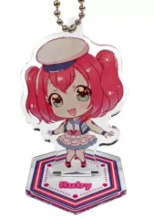 【中古】キーホルダー・マスコット(キャラクター) 黒澤ルビィ 「セガコラボカフェ ラブライブ!サンシャイン!! The School Idol Movie Over the Rainbow スタンド付きアクリルキーホルダーVol.1」