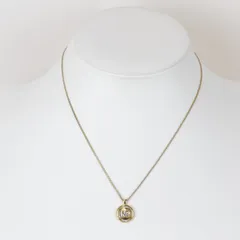 『USED』  NINA RICCI ロゴ ラウンドネックレス ゴールド シルバー アクセサリー ネックレス