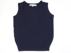 マムエモア mam et moi アウトレット 子供服 女の子 120cm ニット ベスト 紺 受験 面接 フォーマル 習い事 お教室 春 秋 冬 ★3 トップス ガールズ 女児 キッズ 【中古】 ユーズド リサイクル こども