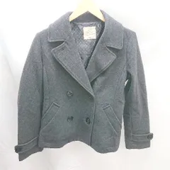 ◇ HONEYSUCKLE ROSE ウール混 ダブルブレスト ショート丈 トラッド 長袖 コート サイズL グレー レディース E  【1304050031243】のサムネイル