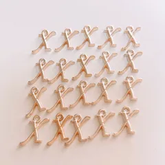 X ＊20個 アルファベットチャーム