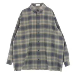 THE RERACS ザリラクス 長袖シャツ 23AW 23FW-REBL-365L-2-J PE SUPER LIGHT SPUN OXFORD THE BUTTON DOWN SHIRT チェック ボタンダウンシャツ チャコール系 F【中古】のサムネイル