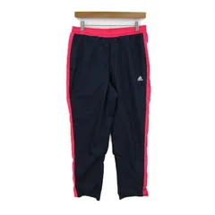 アディダス パンツ ボトムス ウィンドブレーカー スポーツウエア 大きいサイズ メンズ OTサイズ 紺×ピンク adidas 【中古】