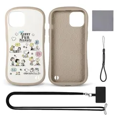 新品　【iPhone13/iPhone14/iPhone15シリーズ対応】スヌーピー スマホケース 指紋防止 耐衝撃 全面保護 傷付き防止 ストラップ 首掛け ハン