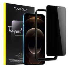 【新着商品】max用（6.7インチ） ガラスフィルム 覗き見防止 【25° プライバシー保護】CYCOKLY 2.5D全面保護 iPhone12pro 日本製素材旭硝子製 防塵 硬度9H 指紋防止 高速自動吸着 気泡防止