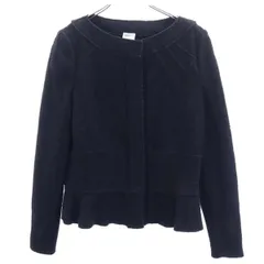 アルマーニ コレッツィオーニ イタリア製 ウールジャケット 44 ブラック ARMANI COLLEZIONI_ ノーカラー レディース 【中古】  【230221】のサムネイル