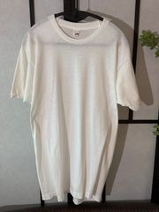 80s フルーツオブザルーム　無地　ホワイト　白　ヴィンテージ　Tシャツ　XL