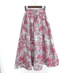 OBLI オブリ リーフ柄ジャガードスカート サイズ:S  10ZKNKB2-S   ピンク レディース / 240001167339