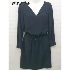 ◇ FONCE フォンセ ウエストゴム 長袖 ロング ワンピース ネイビー レディース 【中古】 【1103240000393】のサムネイル