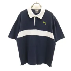 PUMA プーマ 半袖 ポロシャツ S ネイビー系 メンズ 古着