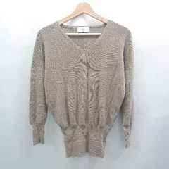 ◇ Θ SLOBE IENA スローブイエナ 無地 長袖 Vネックセーター サイズ表記なし ブラウン系 レディース E  【1507080002225】