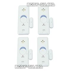 侵入対策　窓ピタッアラーム　衝撃&開放検知　4個セット　ホワイト　ASA-W13-N4P