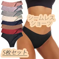 5枚セット ショーツ Tバック シームレス 下着 パンツ シンプル レディース  インナー  響きにくい レディースショーツ