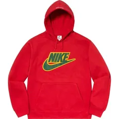 Supreme x Nike｜シュプリーム ナイキ Leather Applique Hooded Sweatshirt レザーロゴ スウェットパーカーのサムネイル