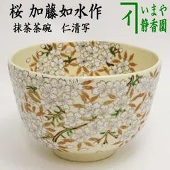 加藤如水 大輪の白菊 茶碗