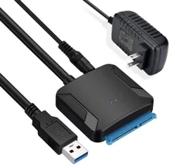 【数量限定】SATA USB 変換ケーブル hdd 3.5 usb 2.5/3.5インチsata USB変換アダプター SSD HDD データ取り出しSATA3 USB 3.0 変換ケーブル UASP対応 高速転送 最大6TB