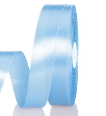 【特価セール】サテンリボン 薄い青色 幅15 mm 縦長100ヤード 約91メートル 大容量 ギフトラッピング用リボン ちょう結び 包装 贈り物 プレゼント用リボン 長い お徳用 花材 花束 装飾 クラフト DIY 手芸用アクセサリー ライトブルー