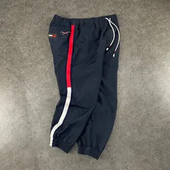 TOMMY HILFIGER DENIM MONKEY TIME トミーヒルフィガー モンキータイム コラボ 別注 ジョガーパンツ ウィンドブレーカー ジャージ サイドライン サイドロゴ ネイビー 紺 メンズ L