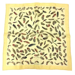 HERMES　エルメス　スカーフ　カレ45　LES PLUMES　羽根　シルク　aq11442