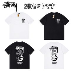 【2枚特価】STUSSY（ステューシー）海灘サーフスケートボード Tシャツメンズ 半袖 男女兼用