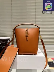 【今日WTO】YSL Black - Gold Bucket Bag / YSL ブラックゴールド バケットバッグ（16×23cm）-WTO輸入4-FF04