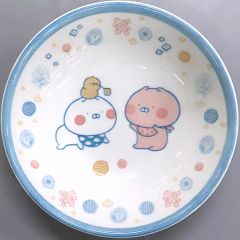 [중고] 접시 · 그릇 치비 치비 우사 마루 & 치비 치비 우사코 & 병아리 간식 그릇 [이치 반 쿠지 ONLINE 치비 치비 우사 마루 ~ 함께 놀자 ~] E 상