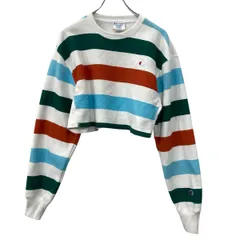 Champion ロゴスウェット トレーナー XS ホワイト オレンジ グリーン ライトブルー チャンピオン プルオーバー 刺繍ロゴ 秋物 a710-5111