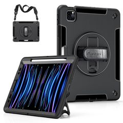 【特価商品】防塵 丈夫 耐衝撃 360°回転スタンド 保護カバー 第4/3/2世代に通用 精密カット 11インチ pro ペン収納 ipad インチに対応 ハンド＆ショルダーストラップ 10.9 ケース 仕事 ケース 第4世代 現場 第5世代 Air 子供に対
