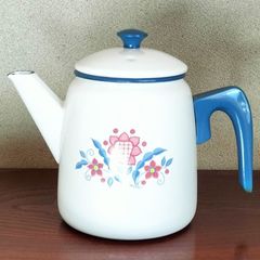 ヴィンテージ 魚モチーフ ホーローケトル レトロポップ Kamenstein風