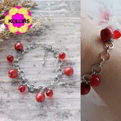 🍎【匿名発送】【即購入可】【*2410 リンゴ ブレスレット】 りんご    ハンドメイドブレスレット 2点目より割引  じゃらじゃら 林檎