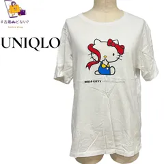 ユニクロ ハローキティ Tシャツ 半袖 M 白 綿100% サンリオ コラボ UT レディース プリント カジュアル キャラクター 古着