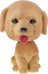 犬ボブルヘッドゴールデンレトリバーミニフィギュア揺れヘッドダッシュ人形小型犬ケーキトッパーミニチュア