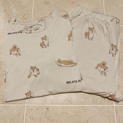 ジェラートピケ バックプリントTシャツ ギンガムチェック柄ロング