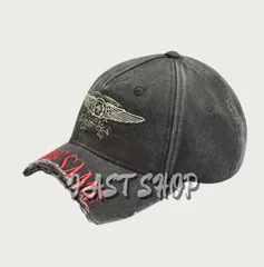 Martine Rose Cut Peak Back Cap, Black — SLOW WAVES