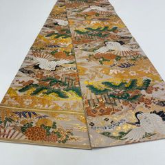 丸帯 アンティーク ヴィンテージ 全通 金帯 386cm 花嫁衣装 貸衣装 中古 リサイクル 結婚式 婚礼 着付け 舞台 きもの 着物 4099