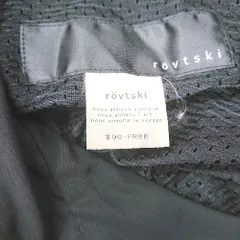 ◇ ⊆ rovtski　ロフトスキー カジュアル　胸元・バックプリント有 長袖 コーチジャケット サイズF ブラック系 メンズ E  【1505130008401】