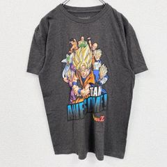 古着 used　ドラゴンボールZ　スーパーサイヤ人　半袖アニメプリントTシャツ　キャラクターデザイン　グレー　XLサイズ