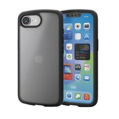 エレコム iPhone 16e TOUGH SLIM LITE ケース フレームカラー マットブラック メタルステッカー付 PM-A25STSLFCBKM　【５営業日以内発送】 【ゆうパケットにて発送】