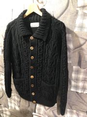 INVERALLAN インバーアラン ニット カーディガン ブラック　FK