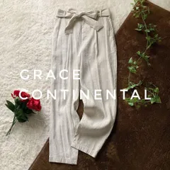 グレースコンチネンタル　グレースクラス　リネン テーパードパンツ　ウエストリボン GRACE CLASS  GRACE CONTINENTALのサムネイル