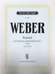 ウェーバー クラリネット協奏曲 第1番 ヘ短調 作品73 (クラリネット+ピアノ) 輸入楽譜 Weber Konzert  Nr. 1 f-moll 洋書