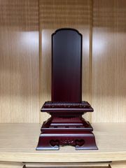 モダン位牌 新世紀位牌 優徳 心花（このか）5寸 ローズ（紫檀）美品 