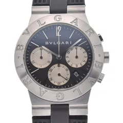 ブルガリ BVLGARI CH35S ディアゴノスポーツ クロノ SS ラバー クォーツ メンズ良品 Q#129961のサムネイル